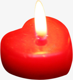 心形红色蜡烛素材
