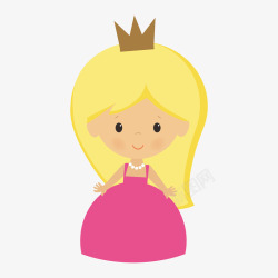 穿粉色裙子的小公主素材
