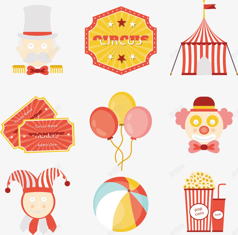 游乐场卡通形象矢量图ai免抠素材_88icon https://88icon.com 卡通 形象 彩色 游乐场 矢量图