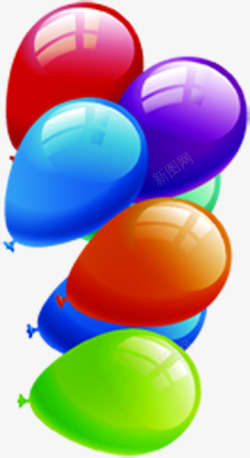 彩色节日欢乐气球素材