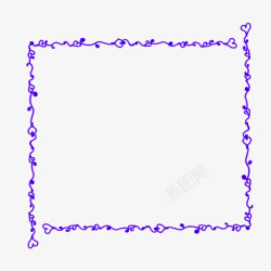 紫色粉笔框架图案素材