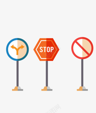 公路指示牌警示牌图标图标