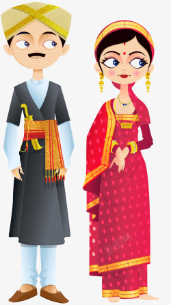 元素亚洲传统婚礼服饰素材