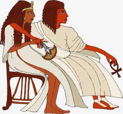 埃及人像卡通人物古埃及人矢量图高清图片