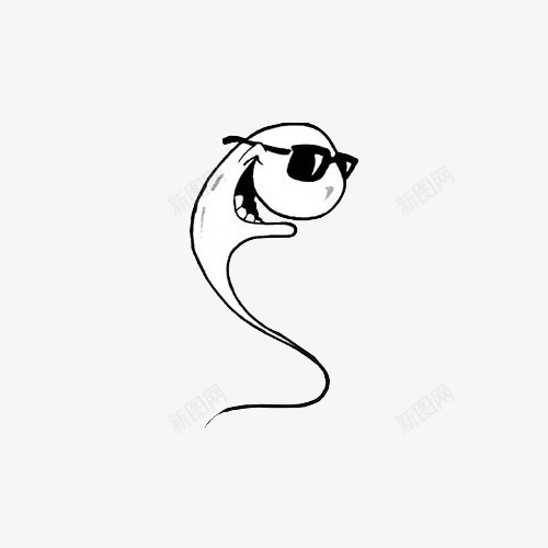 卡通戴墨镜的精子png免抠素材_88icon https://88icon.com 卡通 卡通精子 墨镜 形象 性主题 插画 生殖 精子 繁衍 设计