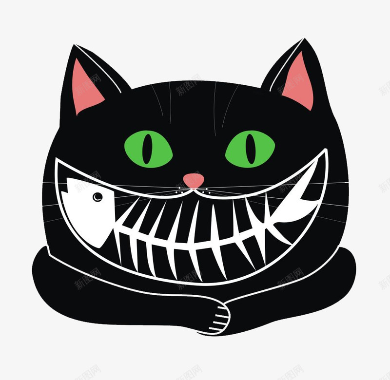 阴森的猫png免抠素材_88icon https://88icon.com 卡通手绘 卡通鱼骨头 宠物 微笑 教育 白色鱼骨 装饰 食物