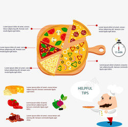 披萨饼信息图表素材