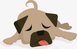 沙皮狗沙皮狗慵懒的趴在地上矢量图高清图片