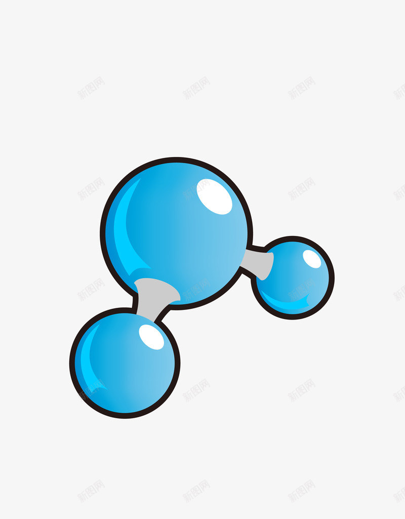 卡通分子结构矢量图ai免抠素材_88icon https://88icon.com 分子 卡通手绘 圆形 结构 矢量图