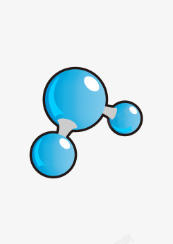 卡通分子结构矢量图素材