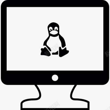 显示电脑屏幕的Linux图标图标