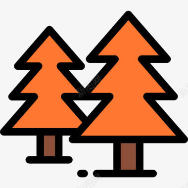 冬天的松树松树图标图标