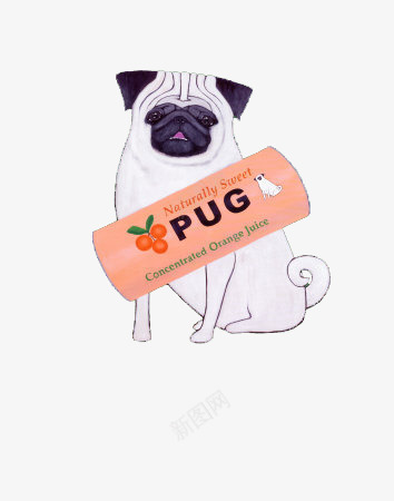 卡通哈巴狗png免抠素材_88icon https://88icon.com 卡通胖哈巴狗 宠物店海报 狗粮