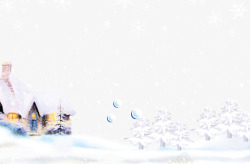 白色的屋顶插画雪景高清图片