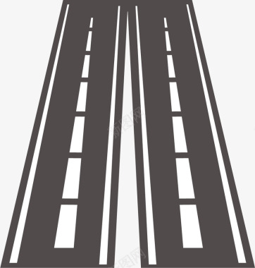 车道素材双车道路面图标图标