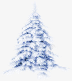 雪花松树素材