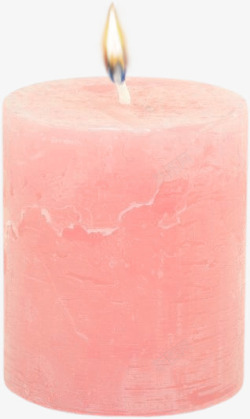 粉色燃烧蜡烛素材