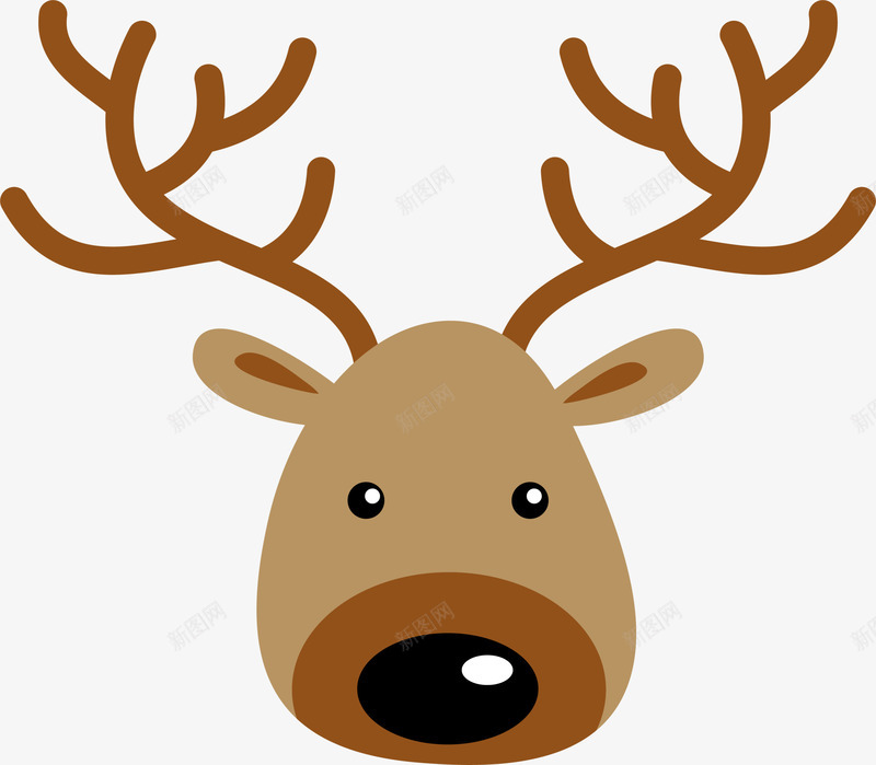 咖啡色卡通麋鹿png免抠素材_88icon https://88icon.com 卡通动物 咖啡色麋鹿 圣诞节 简约麋鹿 节日麋鹿 装饰图案