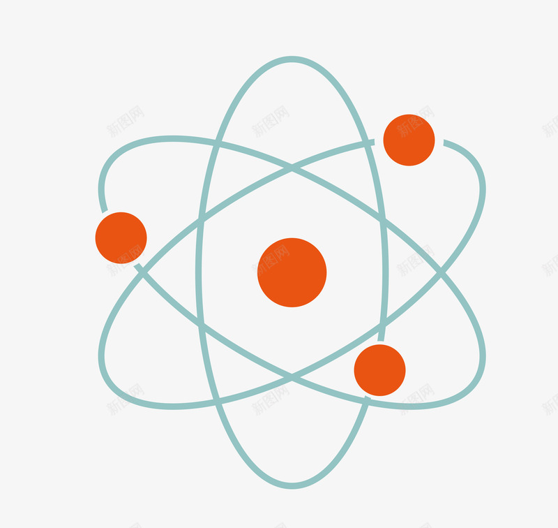 原子轨道科技图示png免抠素材_88icon https://88icon.com 卡通手绘 原子 电子 科技 轨道