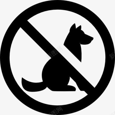 狗狗不允许图标图标