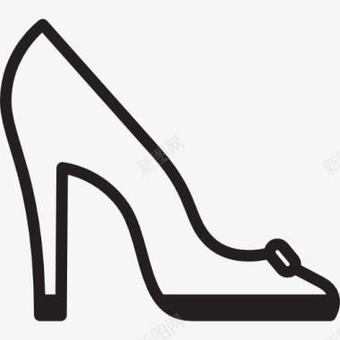 女鞋粉色女鞋高跟鞋女人的高跟图标图标