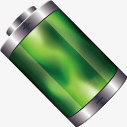 绿色能源圆柱电池修饰素材