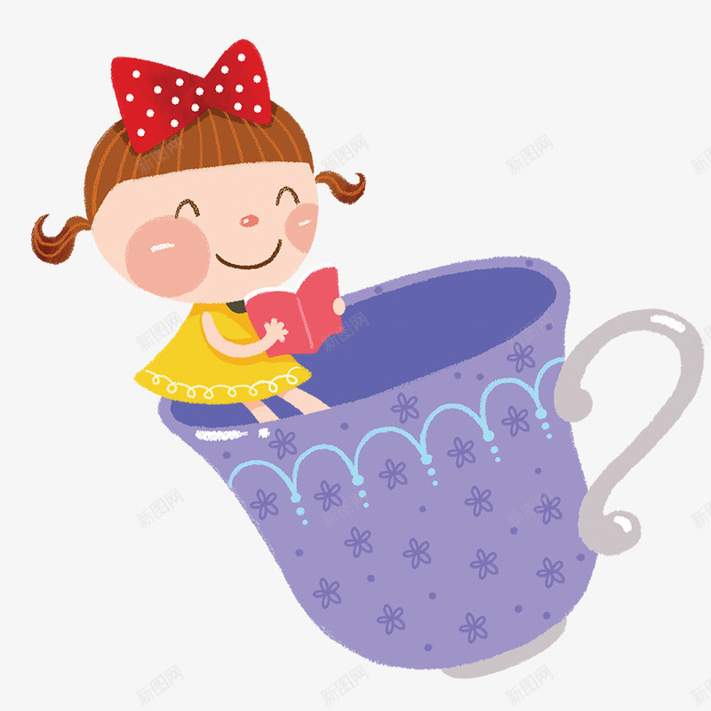 卡通手绘坐在杯子上读书的女孩psd免抠素材_88icon https://88icon.com 世界读书日 卡通 卡通手绘坐在杯子上读书的女孩 坐在杯子上 女孩 手绘 读书