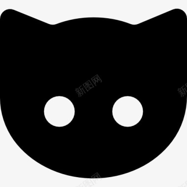 头猫脸黑图标图标