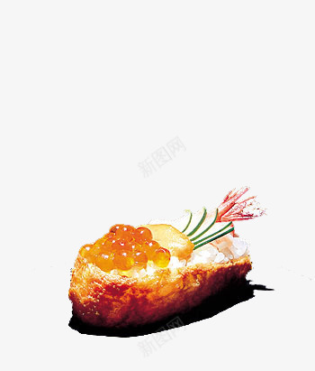 稻荷寿司psd免抠素材_88icon https://88icon.com 寿司 日系风 甜虾手握寿司 美食 虾尾