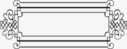黑色线条边框线框图素材