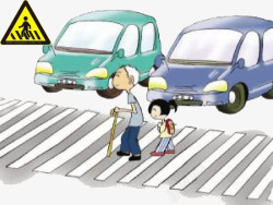 儿童安全过马路安全素材