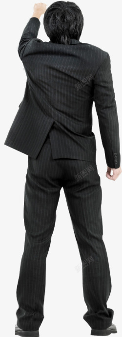 商务黑色服饰男生素材