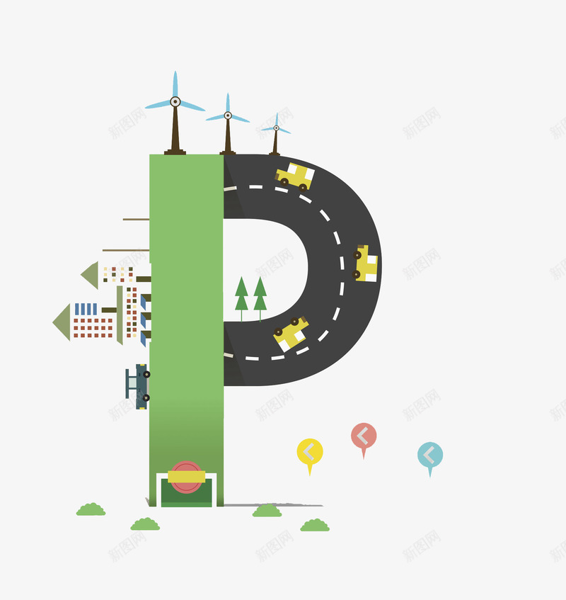 公路组成的英文ppng免抠素材_88icon https://88icon.com 公路 创意 卡通 商务 城市 多彩 手绘 绿色