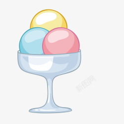 彩色冰激淋杯子里的彩色冰激淋高清图片