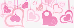长线粉色爱心边框素材