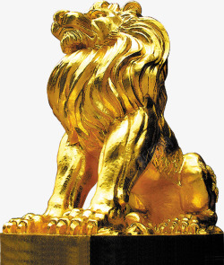 金色雕刻狮子装饰素材