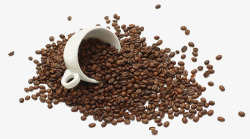 洒落的咖啡豆素材