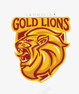 矢量logo金色狮子LOGO矢量图图标图标