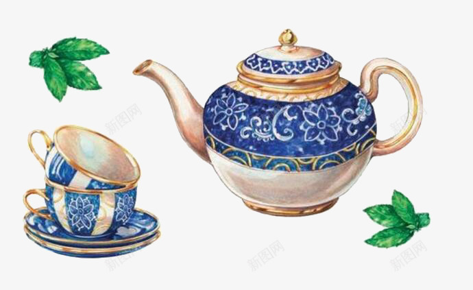 茶壶杯子png免抠素材_88icon https://88icon.com 创意 卡通 手绘 杯子 瓷器 茶壶