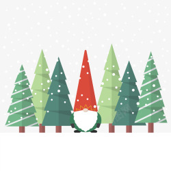 圣诞节装扮的松树矢量图素材