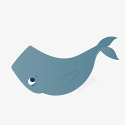 简约蓝色鲸鱼矢量图素材