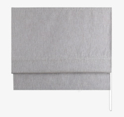 灰色折叠好的窗帘实物素材