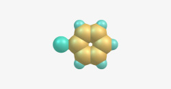 金色溴苯分子结构分子形状素材