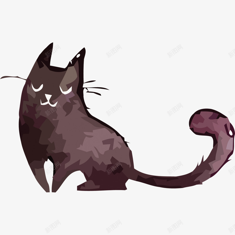 水彩手绘猫咪矢量图eps免抠素材_88icon https://88icon.com 水彩素材 矢量素材 素材 矢量图