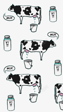 奶牛背景矢量图素材
