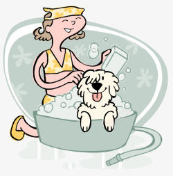 宠物洗澡素材