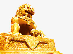 金色雄狮狮子高清图片