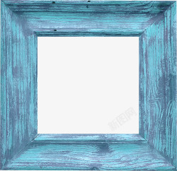 蓝色木纹方框素材