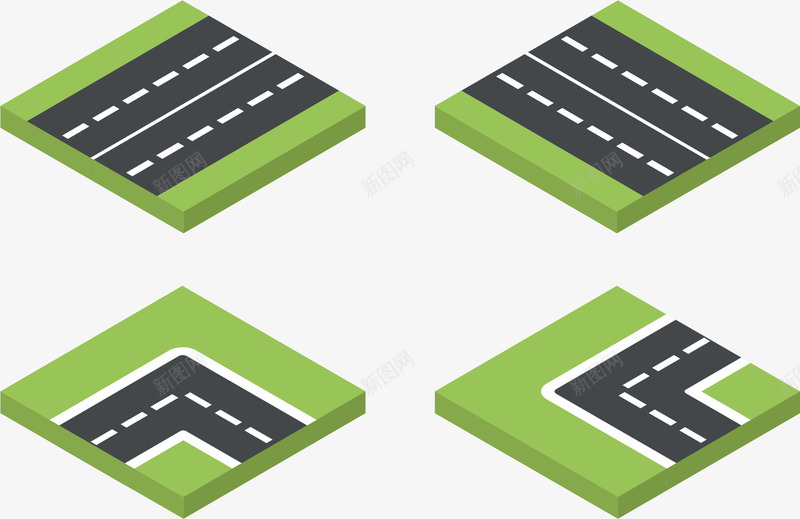 道路矢量图ai免抠素材_88icon https://88icon.com 道路马路车辆环城公路 矢量图