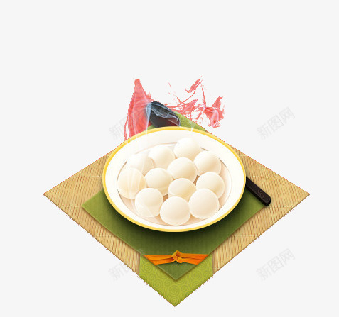 汤圆插画png免抠素材_88icon https://88icon.com 元宵 插画 汤圆 美食